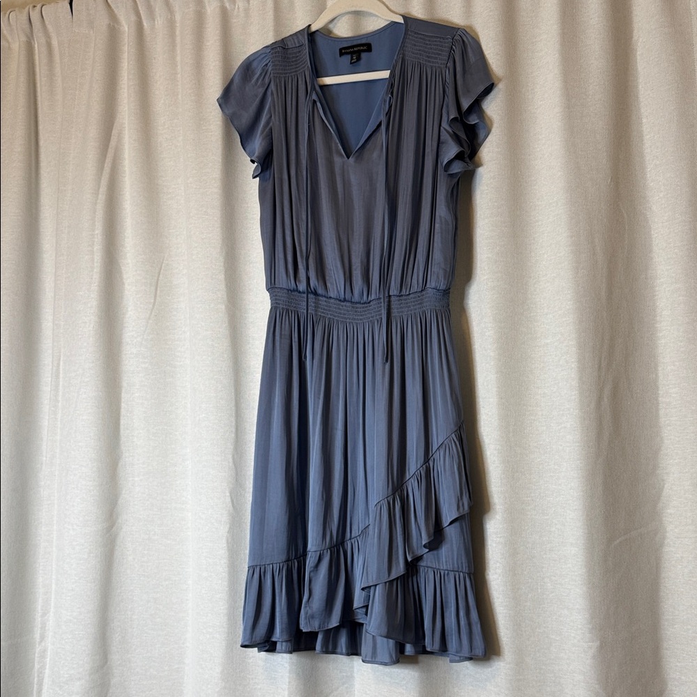 Banana Republic Slate Blue Midi Dress